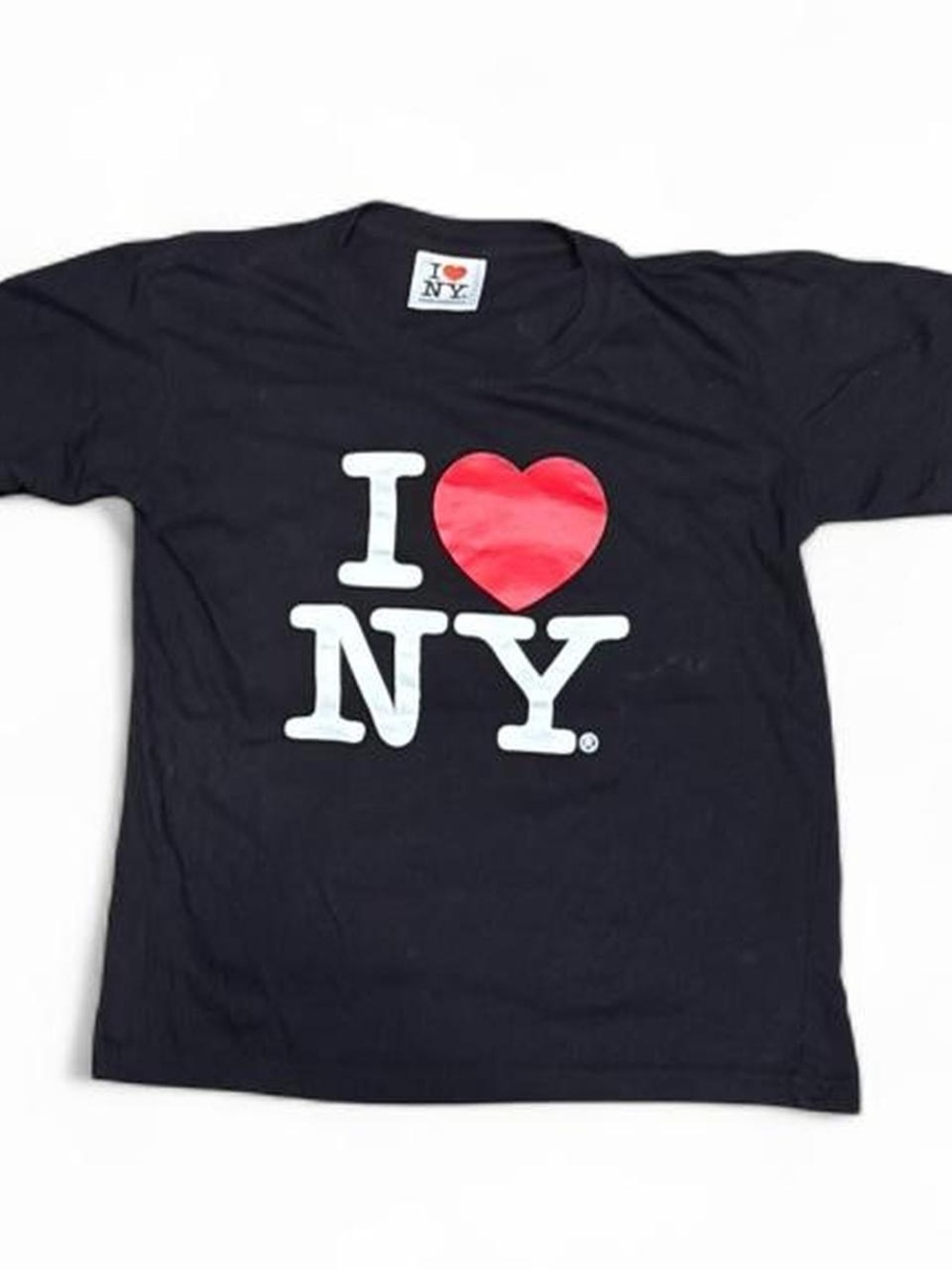 Y2K I Heart NY Graphic Boxy Cropped Shirt